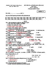 Đề kiểm tra môn Hóa học năm học 2016 - 2017 lớp 11 - Mã đề thi 131